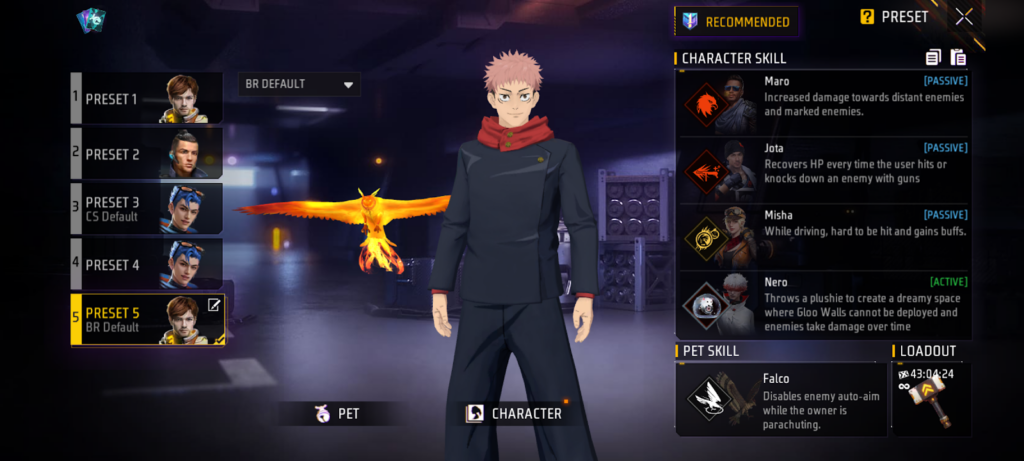 Characters in Free Fire